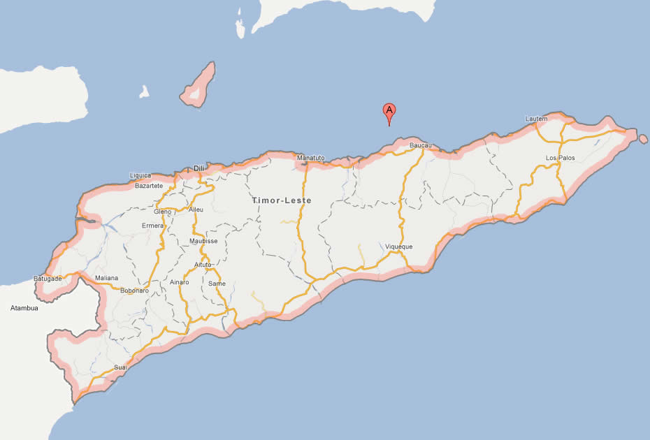 map of east timor